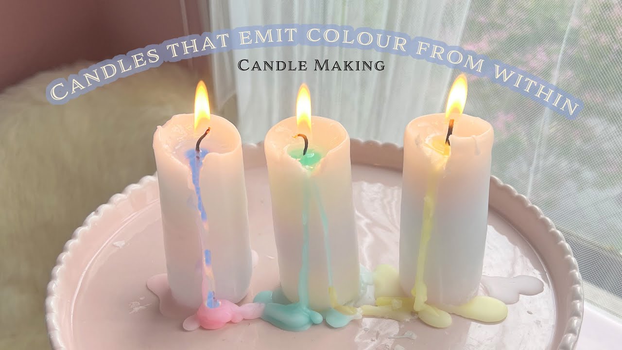 Make a Candles that emit colour from within !!】Candle making中