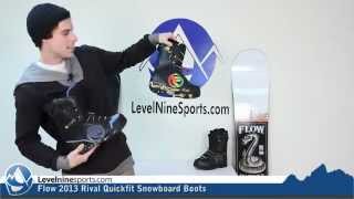 Flow 2013 Rival Quickfit Snowboard Boots - YouTube