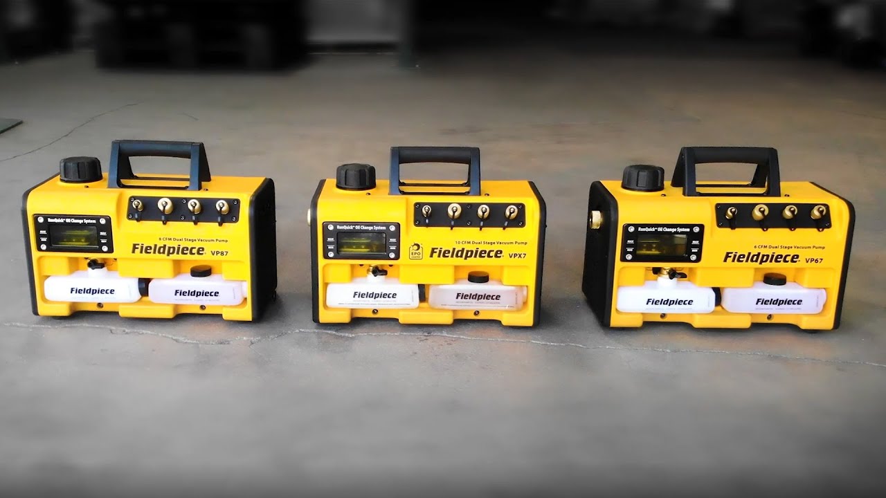 Fieldpiece VPX7 10 CFM Vacuum Pump | Dual-Stage HVAC Evac