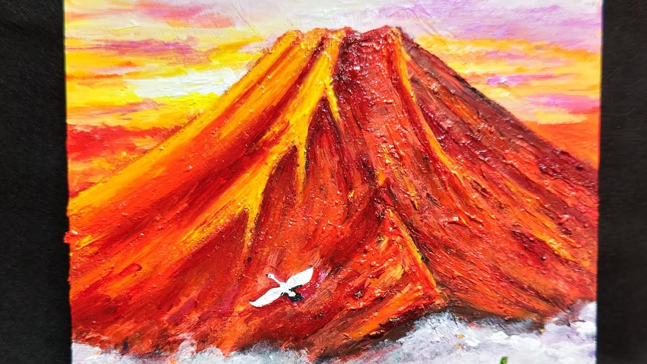 赤富士】#油彩画 #芸術 #油絵 #絵 #アート #oilpainting #oil #painter