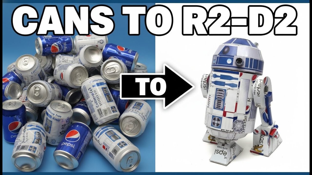 Star Wars R2-D2 Made from Soda Cans: Pepsi Can Mini R2-D2 Pt1