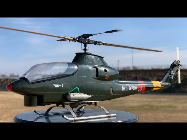 4K】カルト産業ヒューイコブラ600 エンジン始動からホバリング 上空