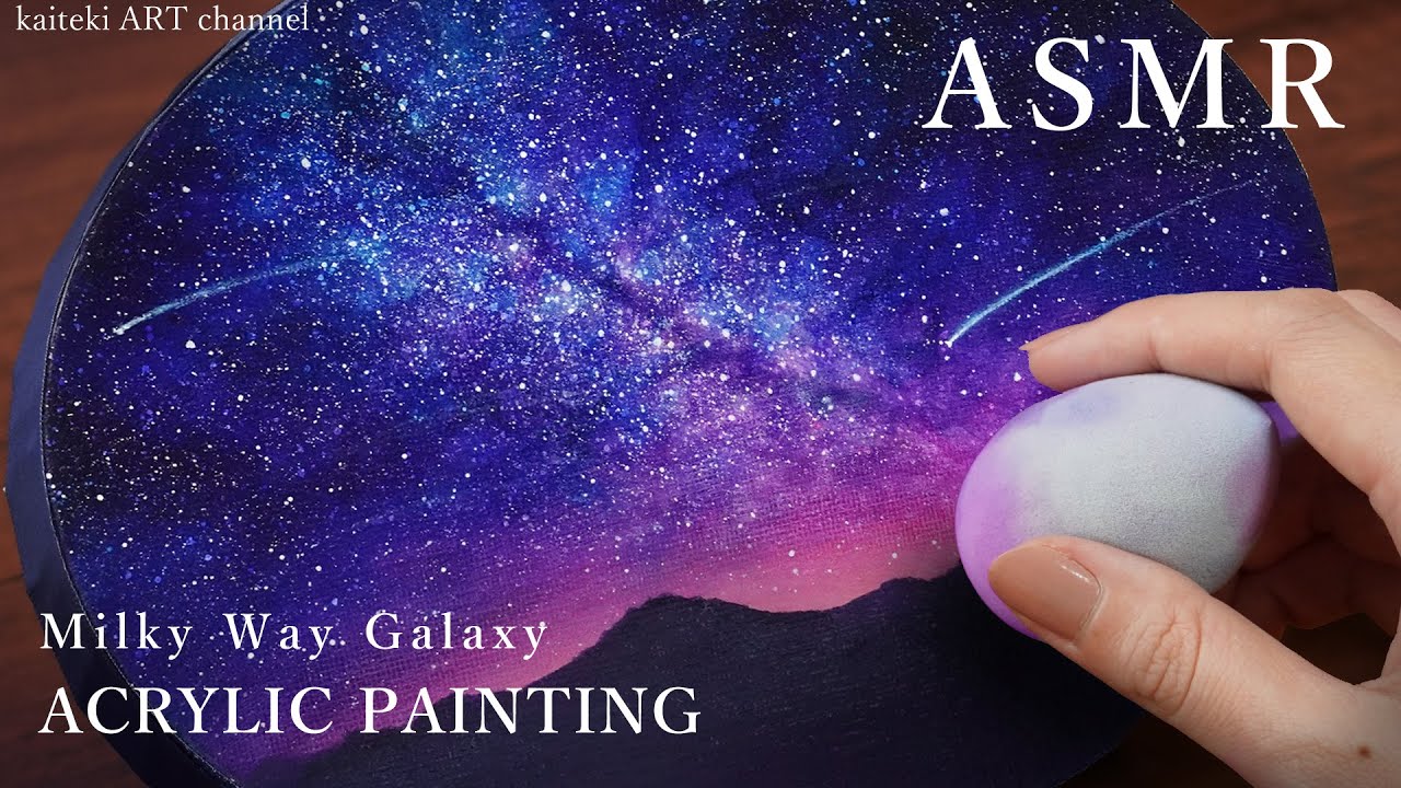 ACRYLIC PAINTING🌌Starry Night Sky, How to draw Milky Way Galaxy
