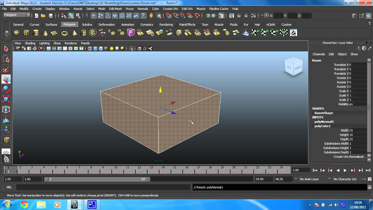 Learn Maya 2015: The basics - 7 - Hardware shading and backface