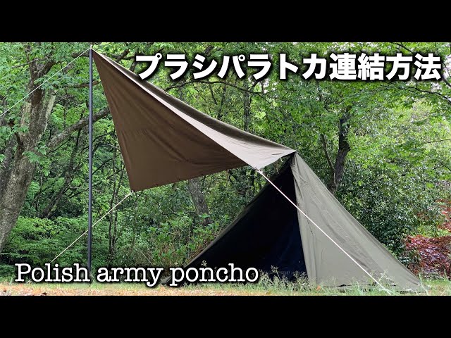プラシパラトカ ソ連軍幕 ポーランド軍幕とソ連軍幕をタープ方式連結