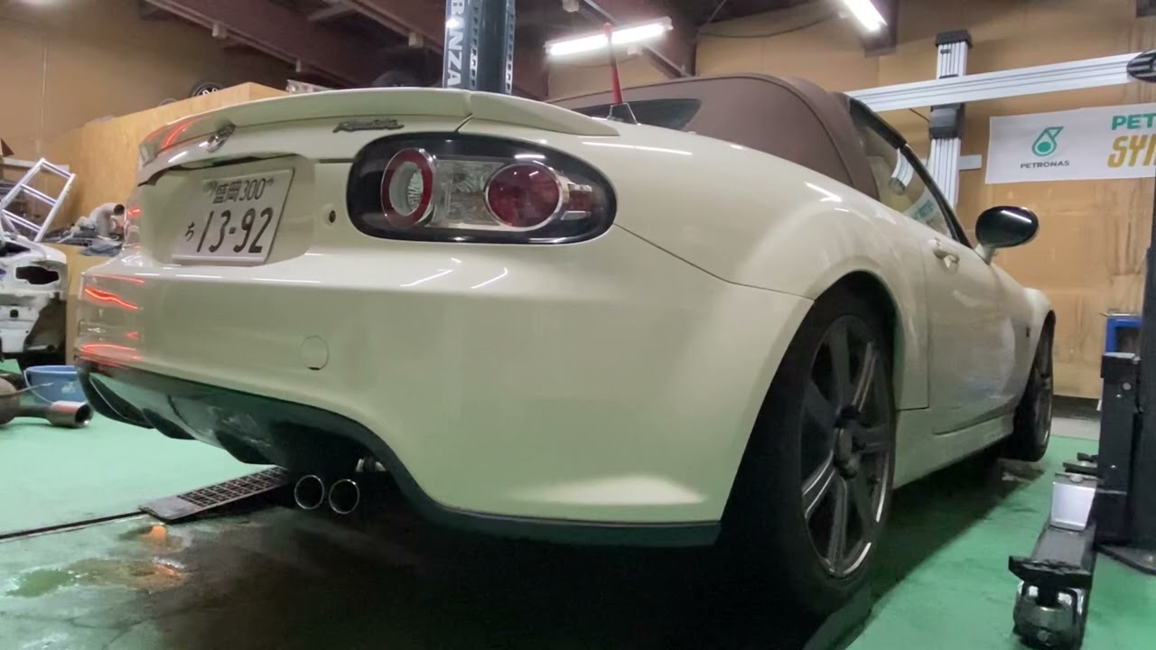 NC デュアルテールマフラー 純正フロントパイプ サウンド動画 - YouTube