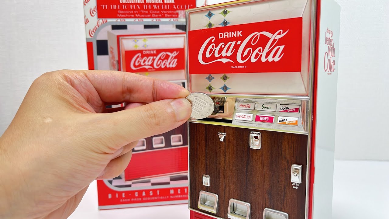 Coca Cola Collectible Musical Bank Vending Machine - YouTube