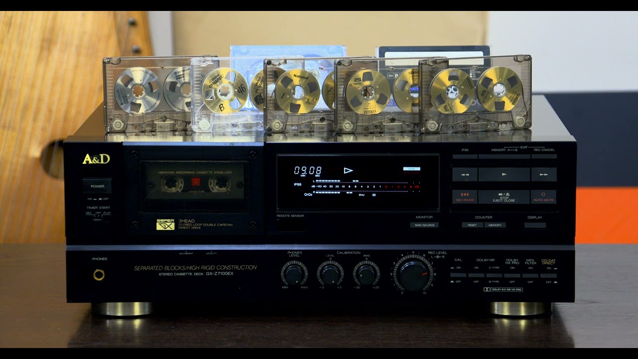 A&D GX-Z7100EX Stereo Cassette Deck 15Hz-22kHz, 3 HEAD. - YouTube