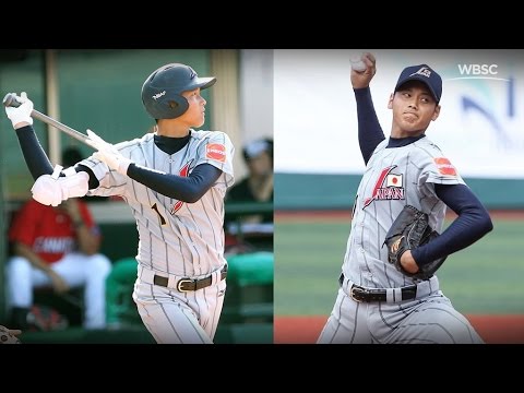Shohei Otani: Starting pitcher (153 km/h 95 MPH), Bats 4th at U-18