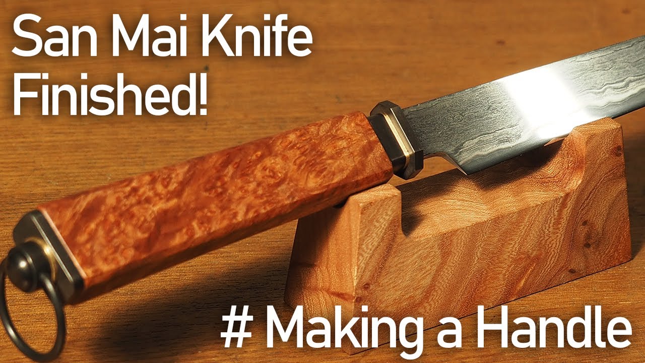 明治時代の鉄でナイフを作ってみた。# 柄を作る＆完成！ / Making San