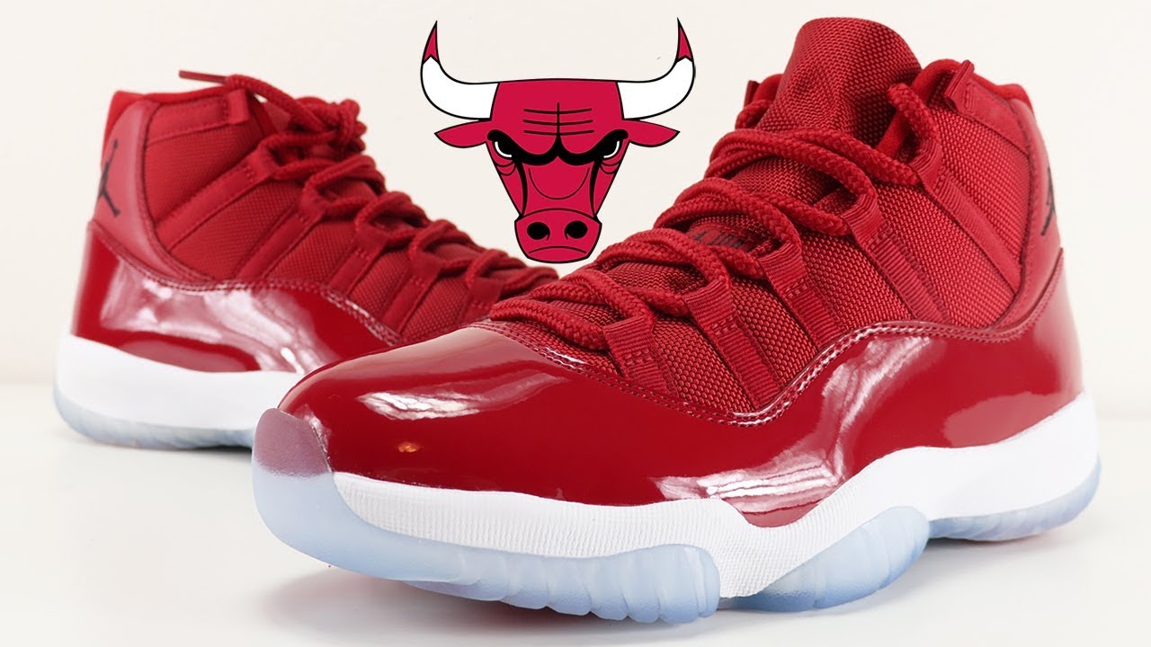 AIR JORDAN 11 WIN LIKE 96 GYM RED REVIEW - YouTube