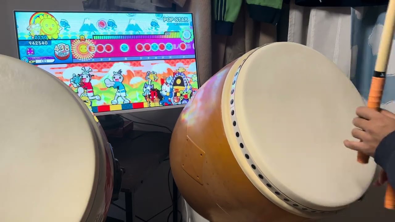 おうち太鼓】POP STAR 全良 【TaikøNauts】 - YouTube