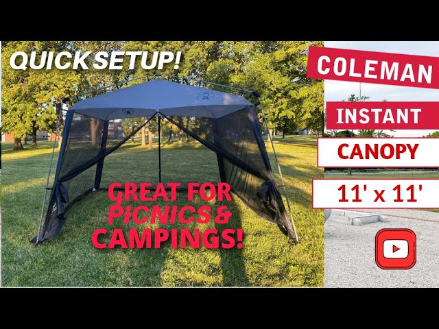 Coleman Instant Canopy | Coleman Instant Shelter 11Ft X 11Ft - YouTube