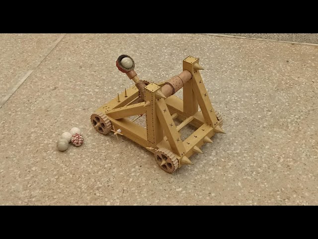 Catapult || how to make Powerful catapult with cardboard - YouTube