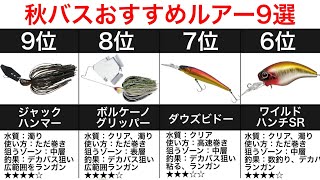 9 recommended lures for fall bass fishing - YouTube