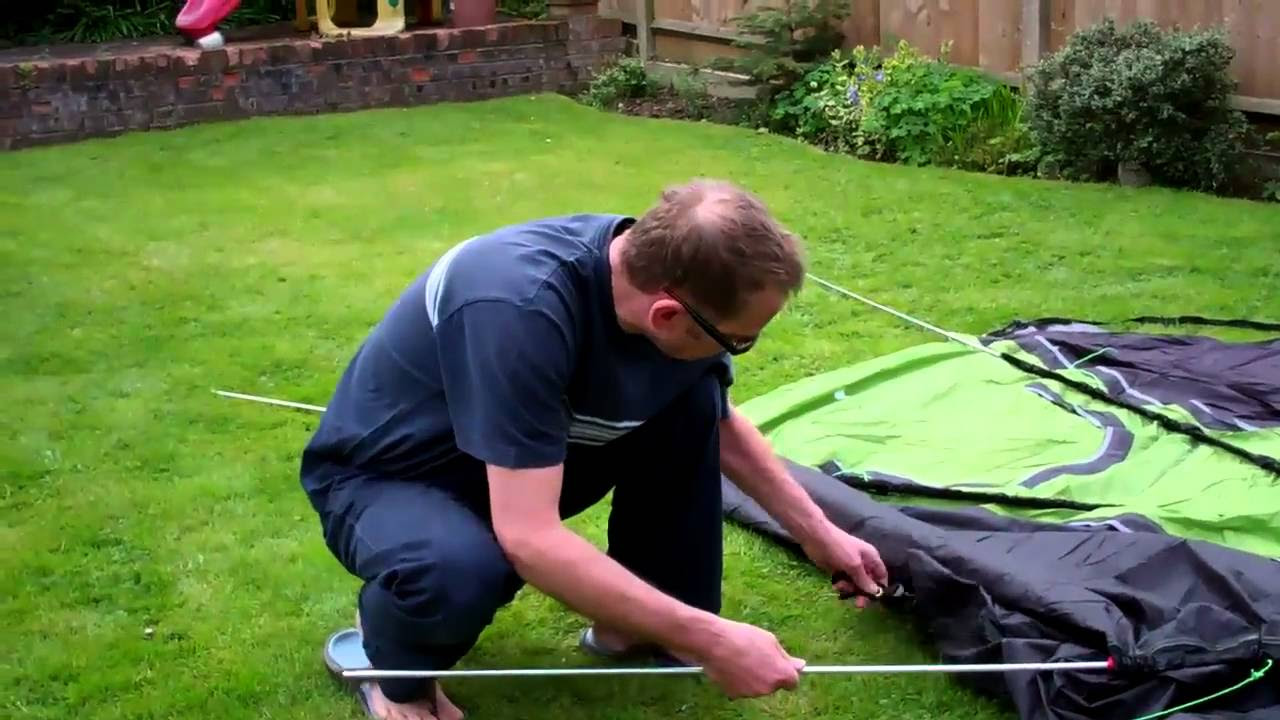 How to pitch a Coleman Exponent Phad x3 three man tent - YouTube