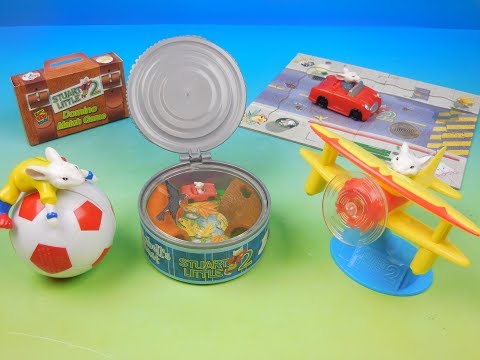 2002 STUART LITTLE 2 SET OF 5 WENDY'S MOVIE COLLECTIBLES VIDEO