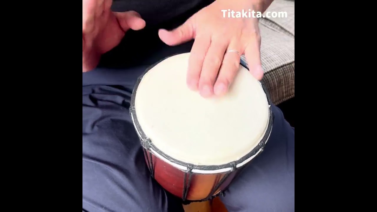 高さ：約40cm〕素朴な木の風合いが魅力 プレーン ジャンベ｜バリ島の