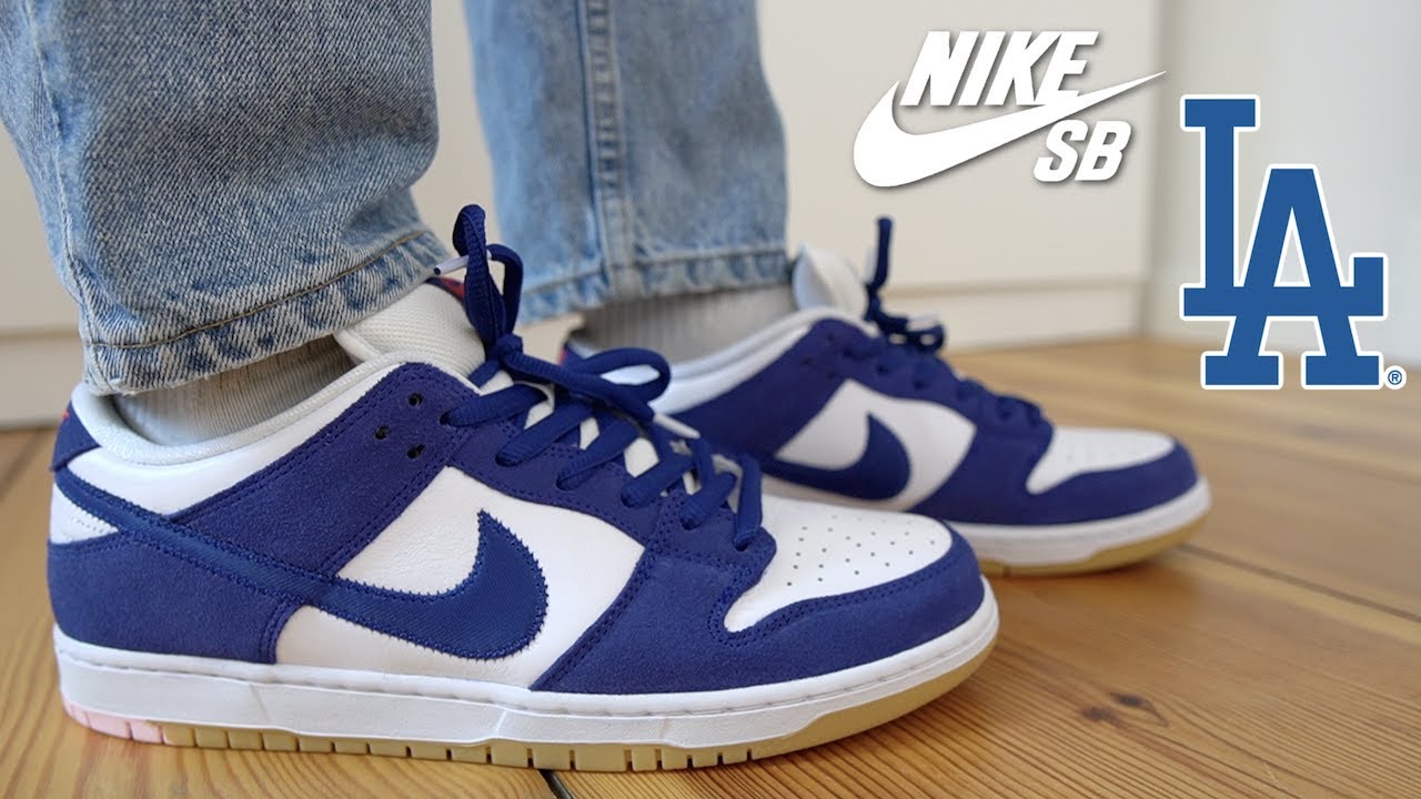 THESE ARE CLEAN - NIKE SB DUNK LOW LOS ANGELES DODGERS REVIEW & ON