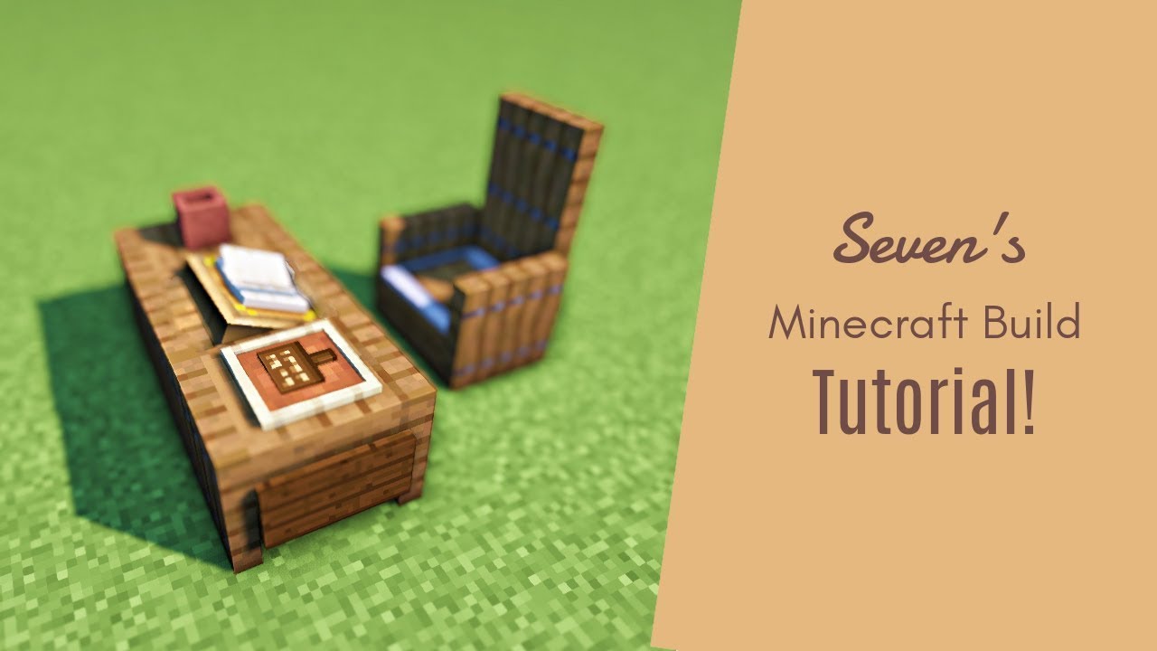 Minecraft Furniture] How to make a desk where books can be placed