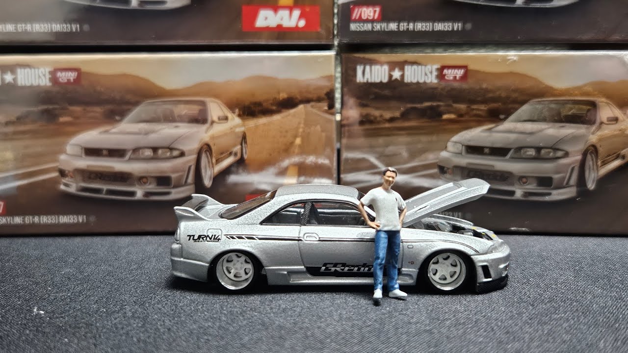 Unboxing Mini GT 1:64 KAIDO House X Nissan Skyline GTR R33 DAI33