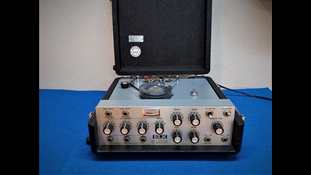 Elk Em-4 tape echo delay demo from Vintage Audio Nagoya available
