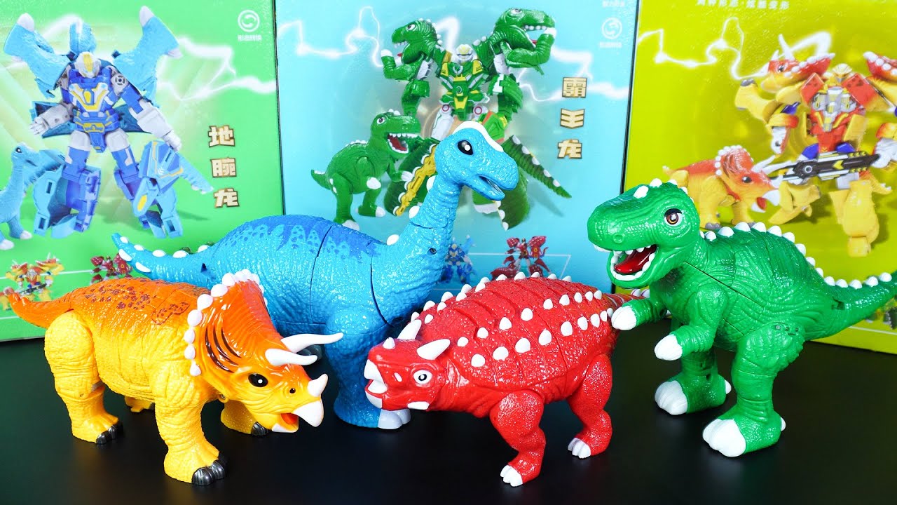 DINOSAUR DEFORMATION: T-REX, TRICERATOPS, BRACHIOSAURUS