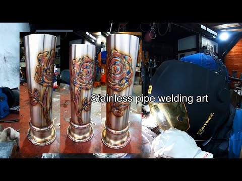 53・ステンレスパイプに難易度MAXの溶接アートをしてみた／TIG