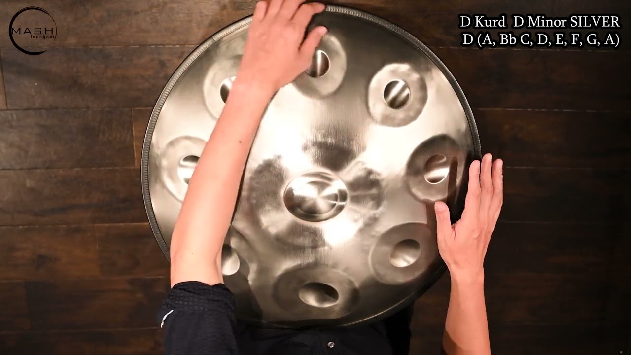 MASH handpan. 9音 D Kurd Silver ・ D マイナー [D / A, Bb, C, D, E