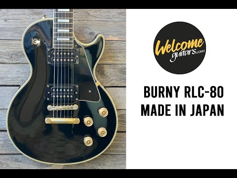 Burny RLC-80 Les Paul custom 1980s Black Rare japan made guitar
