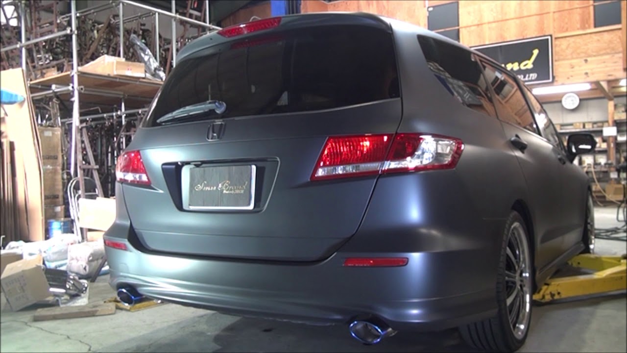 RB3オデッセイアブソルート 重低音 リアピースワンオフマフラー チタン