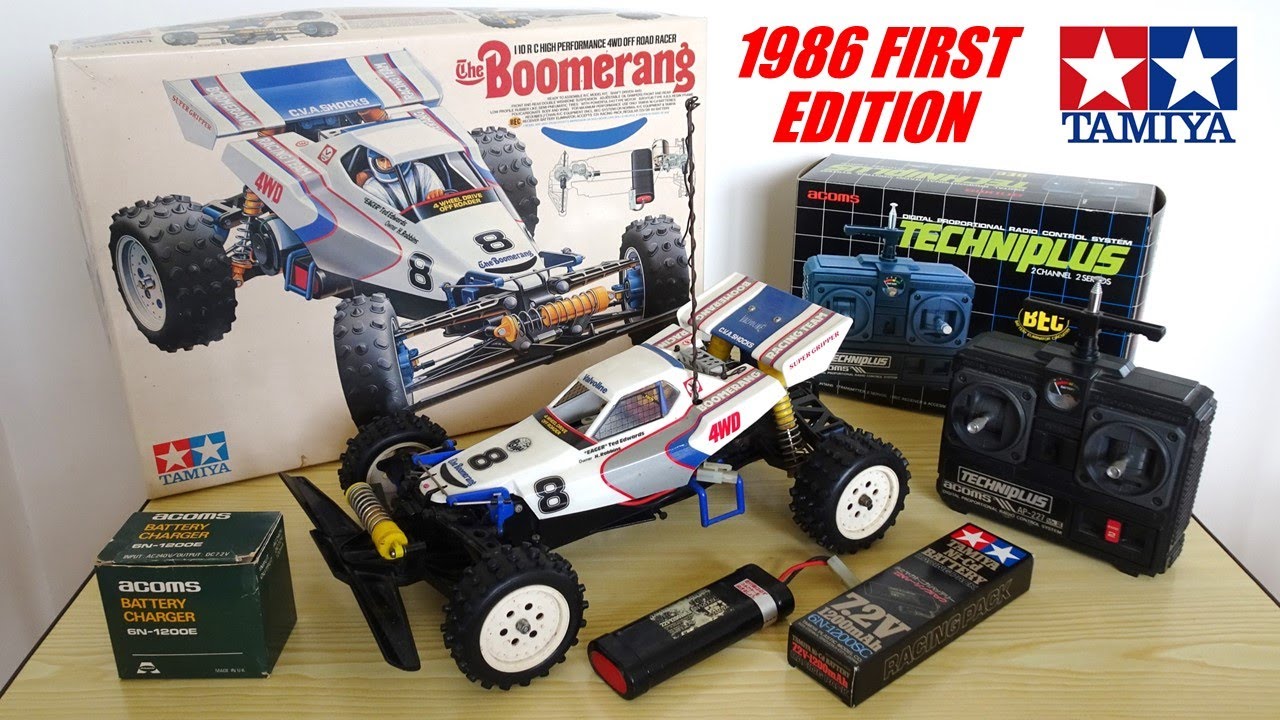 Vintage Tamiya Boomerang 4WD 1:10 Scale RC Off-Road Buggy
