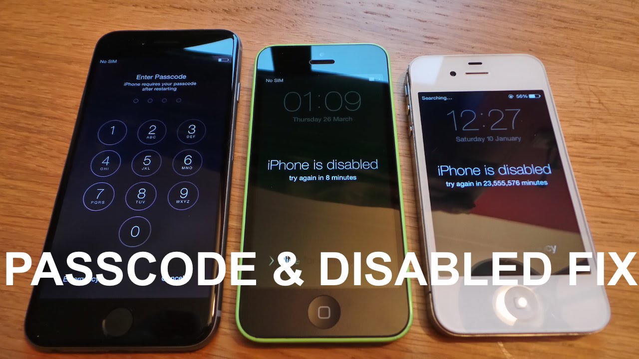 How to reset disabled or Password locked iPhones 6S & 6/Plus/SE/5s