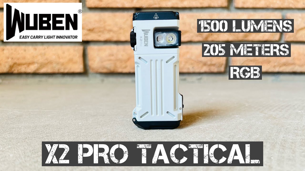 Wuben X2 Pro EDC Tactical Flashlight (1500 Lumens, 205 Meters