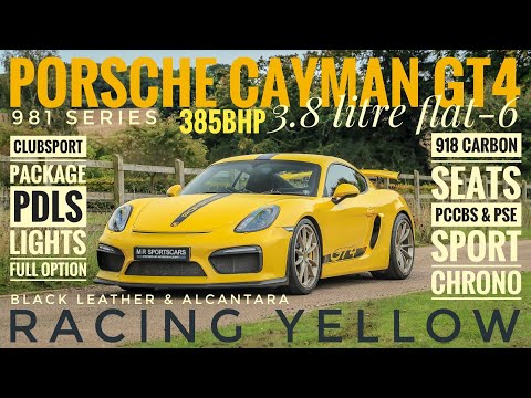 Porsche 981 Cayman GT4 Clubsport with PCCBs & 918 Carbon Seats