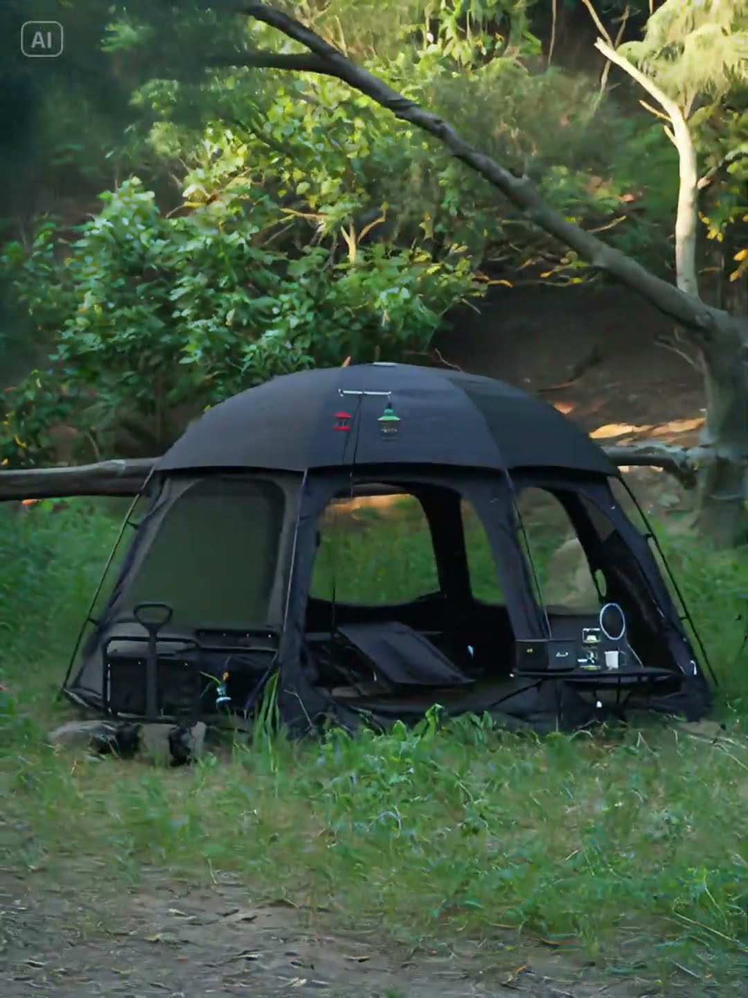 TOMOUNT ドームテントブラックガムコーティング 日除け 遮光性