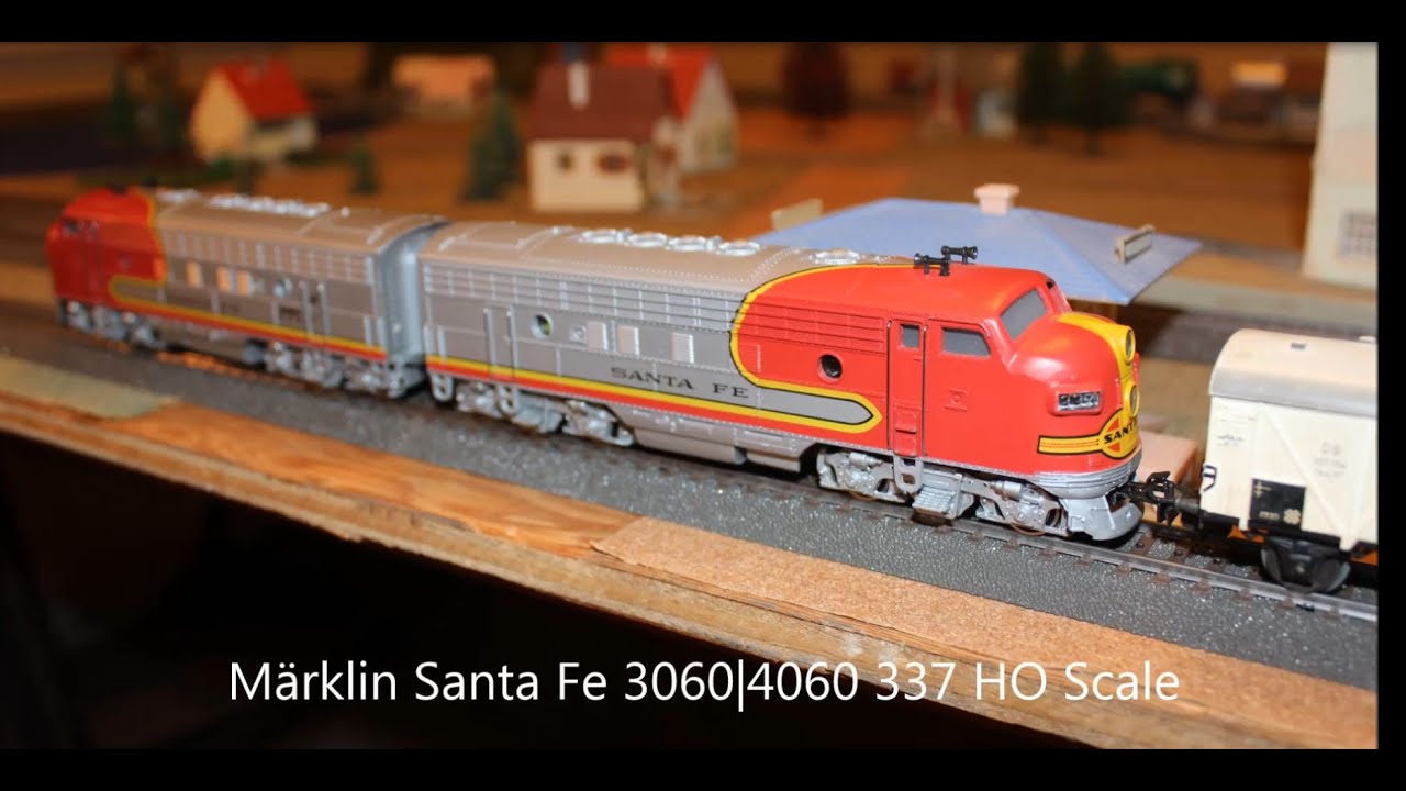 Märklin Santa Fe 3060|4060 F7 #337 HO Scale - YouTube