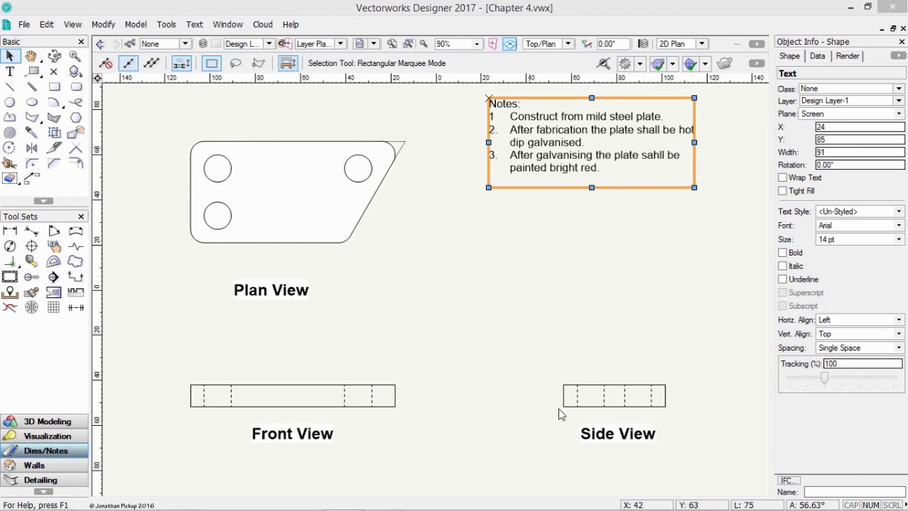 2017 Vectorworks Fundamentals - Text - YouTube