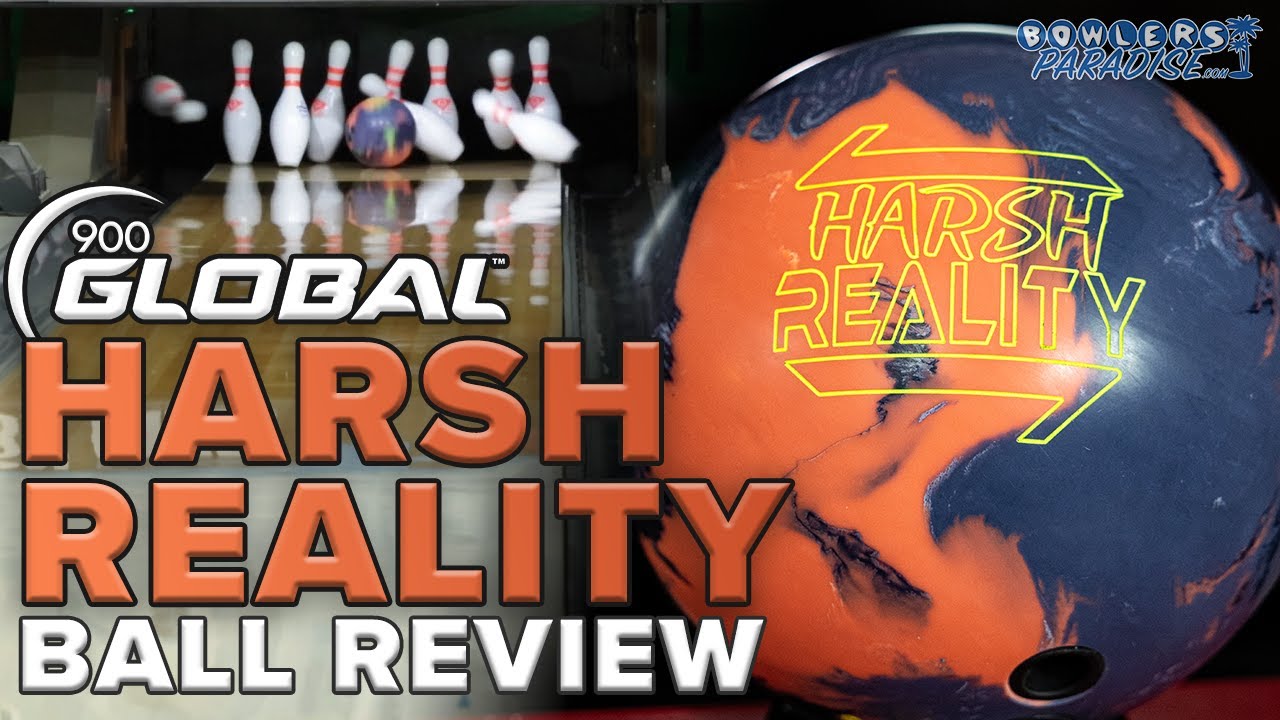 900Global Harsh Reality Black and Orange Bowling Ball