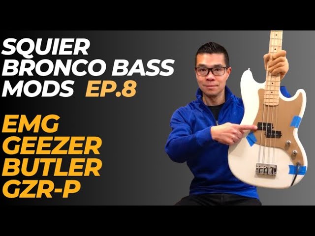 Squier Bronco bass mods Ep.8: EMG Geezer Butler precision pickups