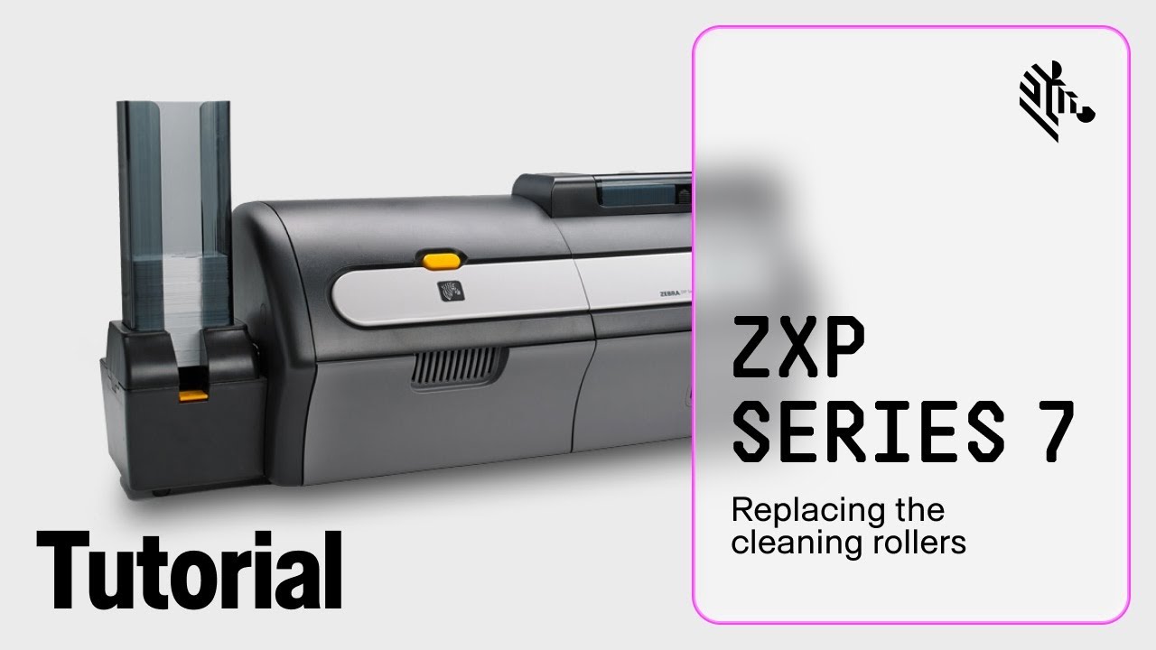 Zebra ZXP Series 7 How-To: Replace the Cleaning Rollers - YouTube