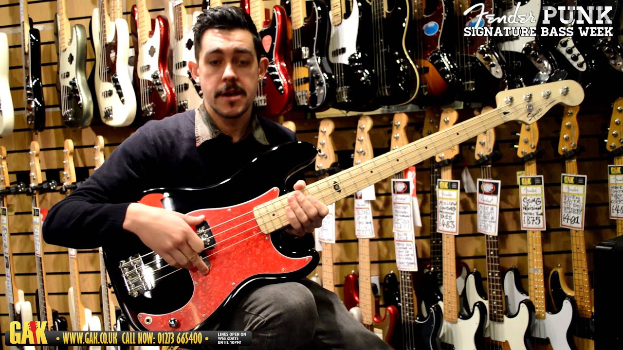 Squier - Pete Wentz Precision Bass Demo at GAK! - YouTube