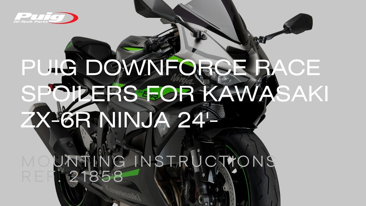 REF. 21858 - DOWNFORCE RACE SPOILERS FOR KAWASAKI ZX-6R NINJA 24