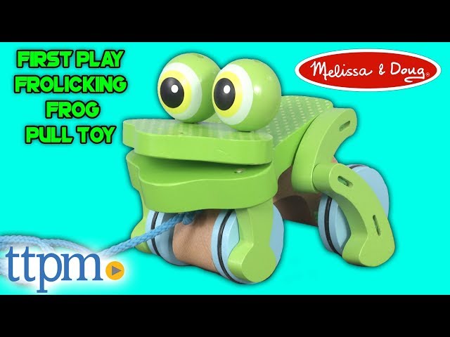 First Play Frolicking Frog Pull Toy from Melissa & Doug - YouTube