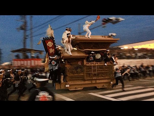 岸和田だんじり祭 カンカン場で渾身の「やり回し」 THE PAGE大阪 - YouTube