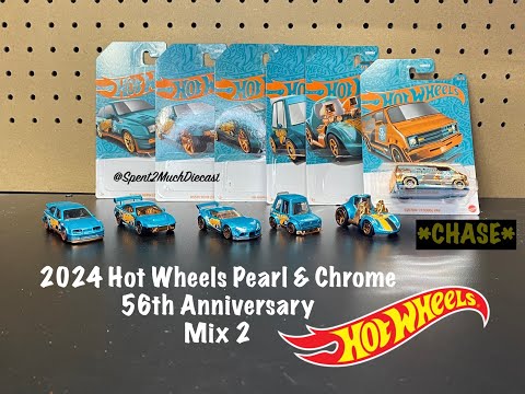 2024 Hot Wheels 56th Anniversary Set Mix 2 Pearl & Chrome Dodge