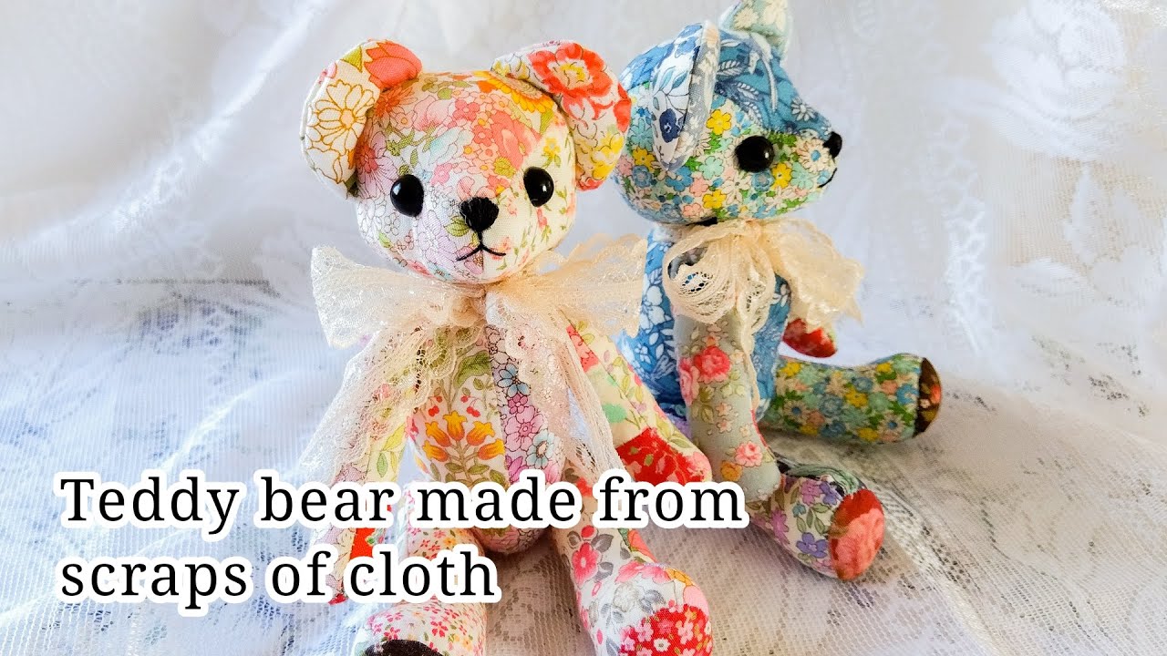 Teddy Bear made of Hagiwire Patchwork Teddy Bear DIY - YouTube