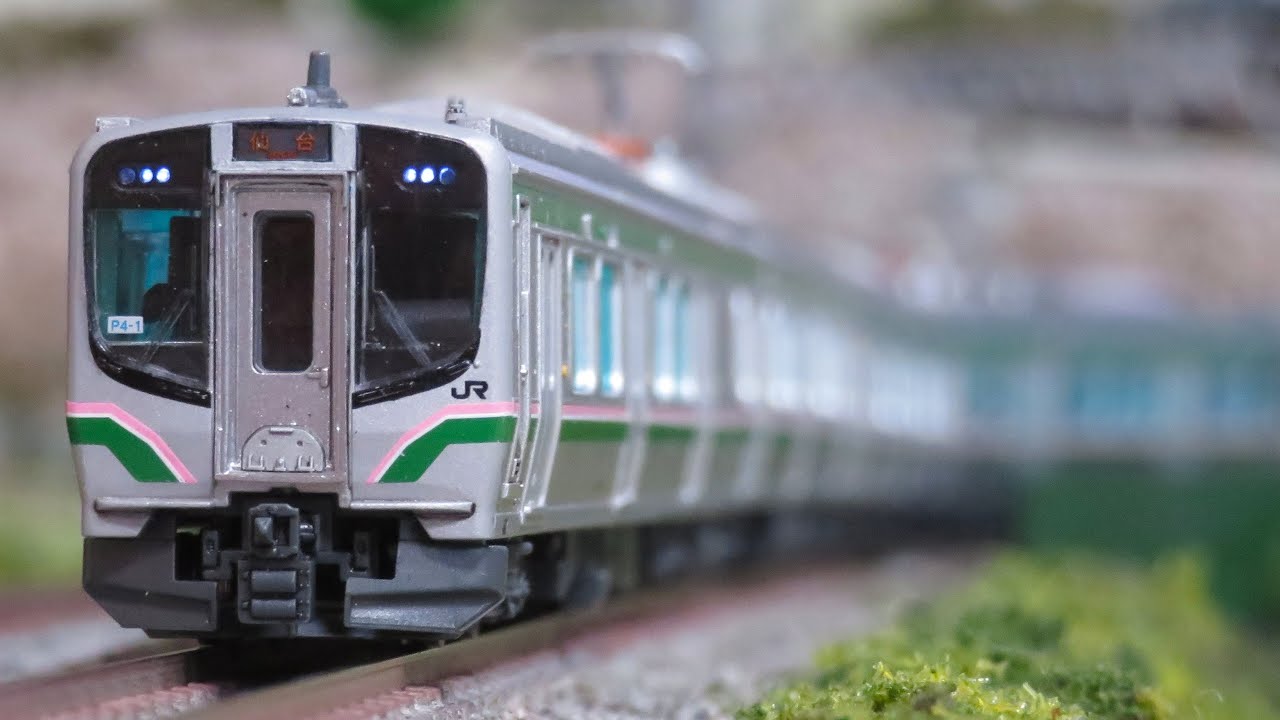 Nゲージ マイクロエース E721系1000番台 走行シーン集 - YouTube