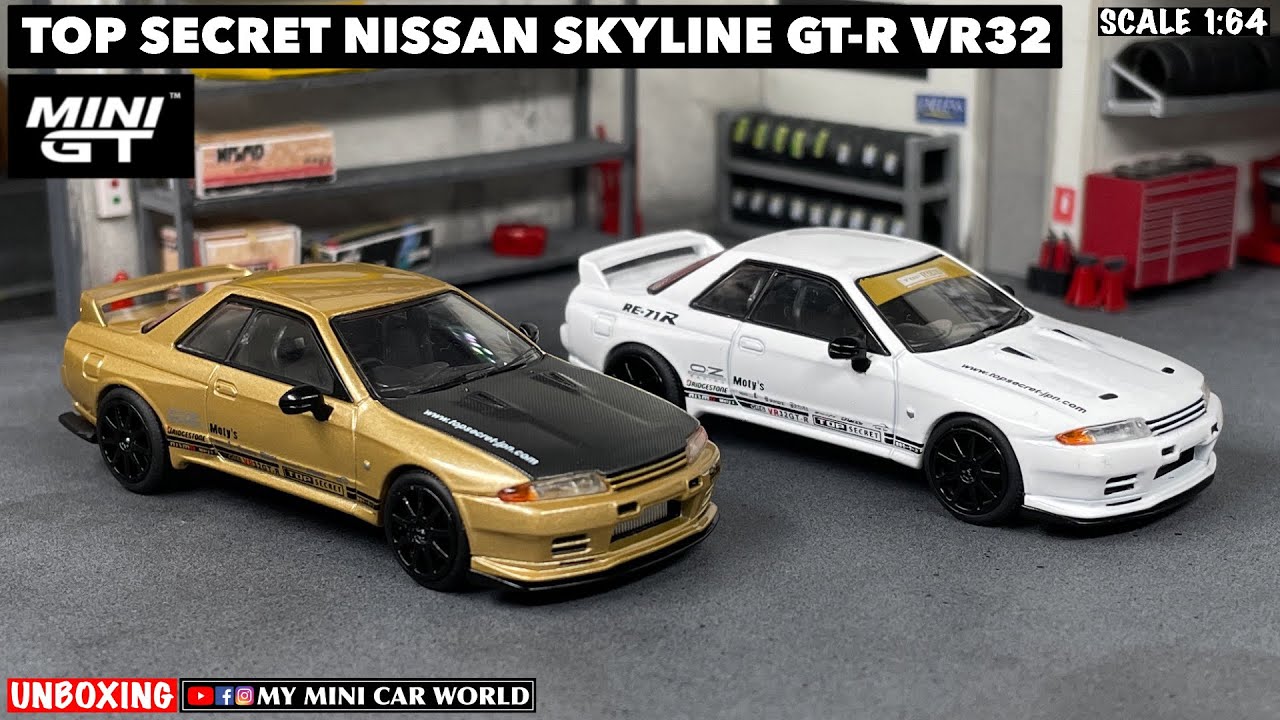 MY MINI CAR WORLD』UNBOXING MINI GT 1/64 TOP SECRET NISSAN SKYLINE