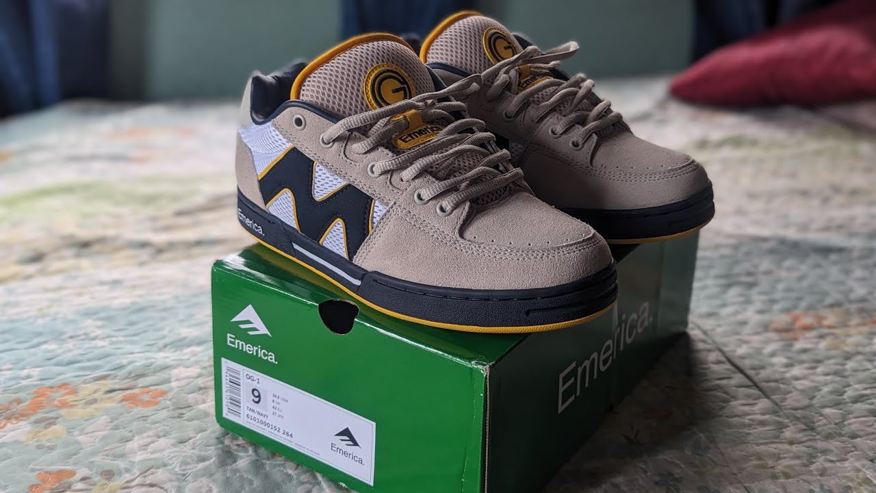 Emerica OG-1 (Marc Johnson) Tan/Navy - YouTube